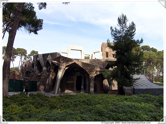 Crypt entrance of church of Colonia Güell