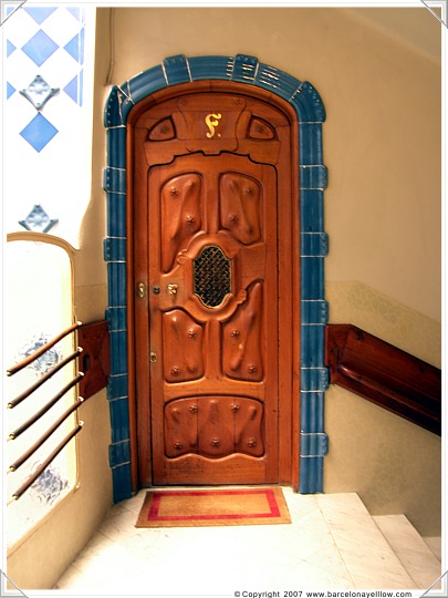 Apartment door in Casa Batllo Barcelona