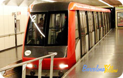 Funicular train Parallel to Montjuic Funicular train Parallel to Montjuic