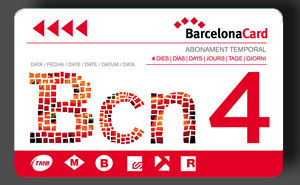 Barcelona Card city pass. 3, 4 or 5 day card