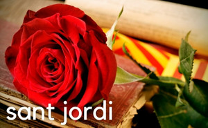 Sant Jordi Day Barcelona. Rose & book festival 23 April 2022