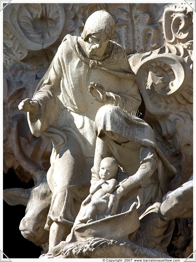 Nativity facade details Sagrada Familia