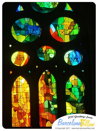 La Sagrada Familia stained glass windows