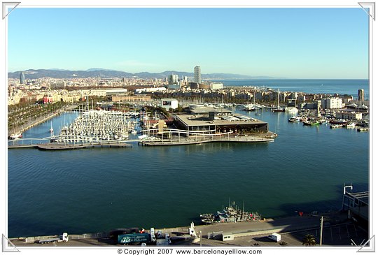 View of marina in Barcelona