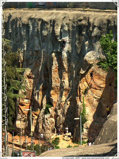 Barcelona Foixarda climbing wall Montjuic