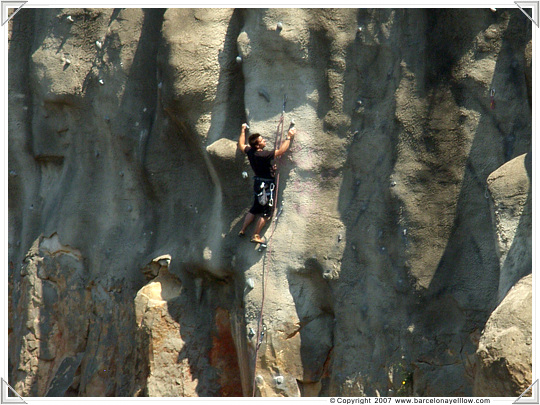 Barcelona Foixarda climbing wall Montjuic