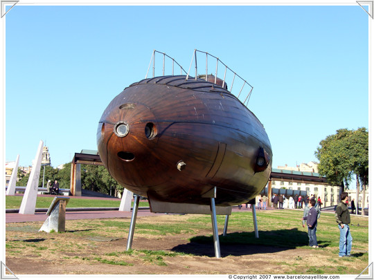 Reconstruction of Ictineo II , the worlds first submarine built by Narcus Monturiol i Estarriol 