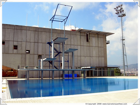 Diving boards Montjuic diving pool Barcelona