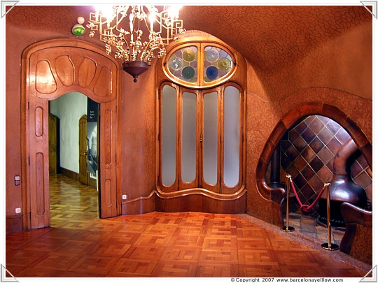 Fireplace room in Main room in Casa Batllo Barcelona