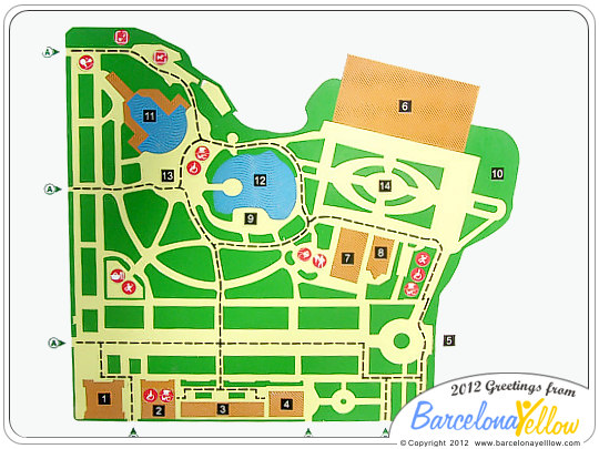 Map Parc de la Ciutadella Barcelona