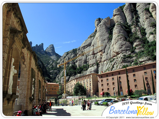 Montserrat monastery plaza