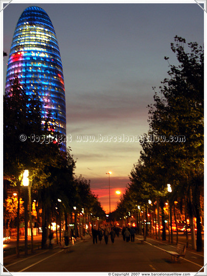 Barcelona sunset Torre Agbar