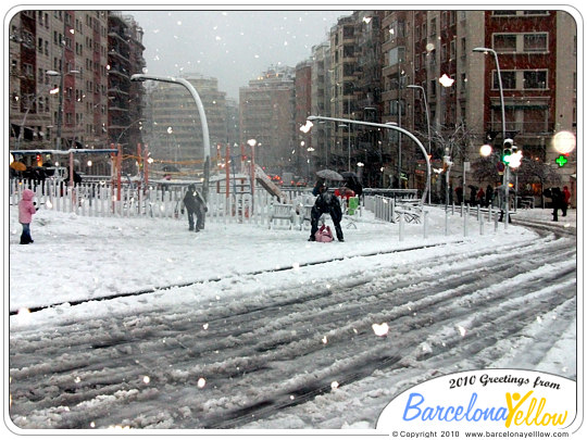 Barcelona snowstorm March 8 2010