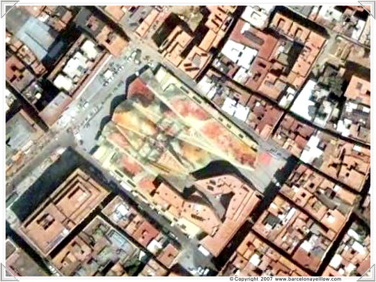 Mercat de Santa Caterina - satellite photo roof Barcelona