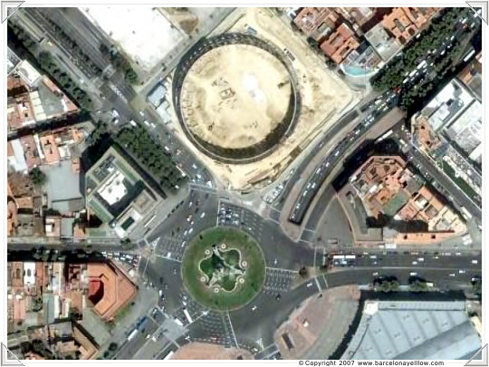 Satellite photos Barcelona Plaza Espanya