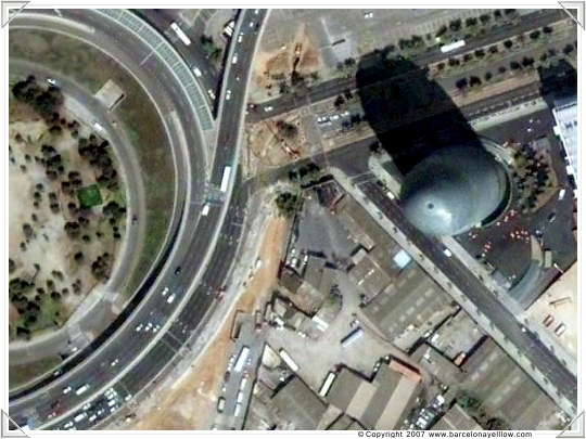 Barcelona Torre Agbar satellite photo