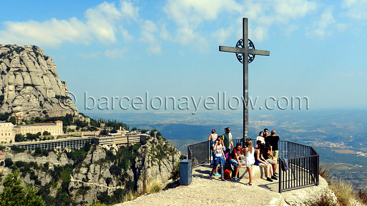 St. Michael's cross. Cruz de San Miguel at Montserrat