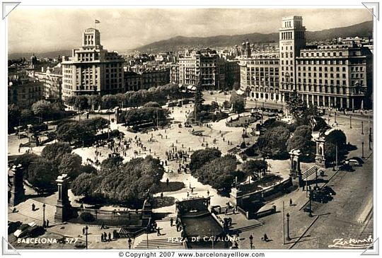 Barcelona Plaza Catalunya old photos