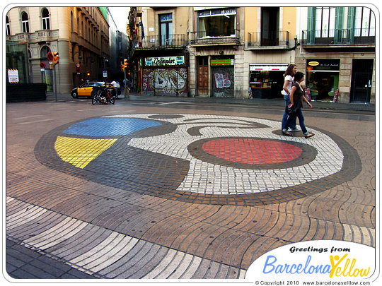 La Rambla mosaic by Joan Miro