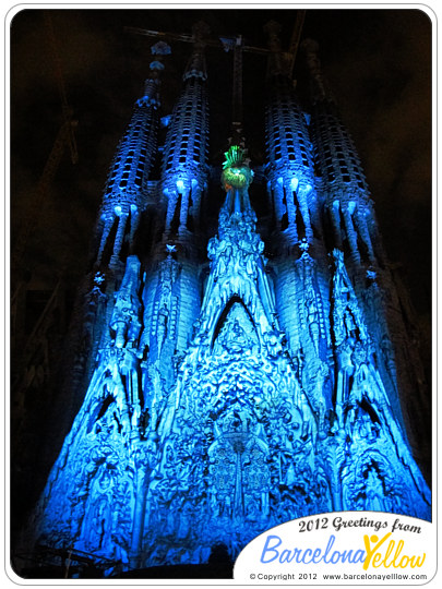 Light show Sagrada Famila Merce Festival 2012