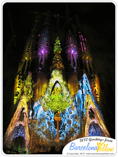 Light show Sagrada Famila Merce Festival 2012