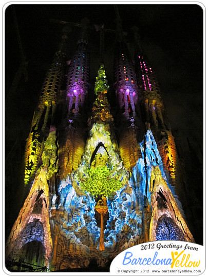 Barcelona 2023 - Pictures Sagrada Familia light show 2012