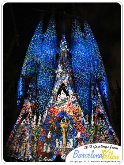 Light show Sagrada Famila Merce Festival 2012